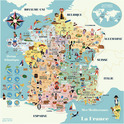 Carte magnétique de la France Vilac