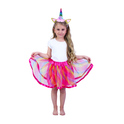 Costume con gonna tutù per bambini con fascia per capelli da unicorno