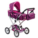 Bino Großer Kinderwagen mit Tasche – Rosa und Schwarz