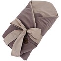 EKO Zavinovačka bavlnená Velvet s kokosovou vyberateľnou vložkou a mašľou Dark Pink 75x75c