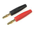 Banane placate cu aur 4,0 mm roșu + negru (1 set)