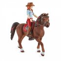 Schleich Rotschopf Hannah mit beweglichen Gelenken zu Pferd