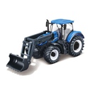 Bburago 10cm Farm Traktor New Holland mit Frontlader