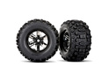 Kolo Traxxas 4.3/5.7", X-Maxx disk črn krom, Sledgehammer gume (par)