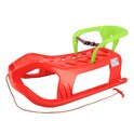 Plastschlitten mit Rückenlehne Baby Mix SNOW STAR rot