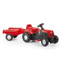 Dolu traktorski traktor Ranchero s prikolicom, crveni