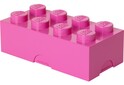 LEGO® box na desiatu 8 - ružová  100 x 200 x 75 mm