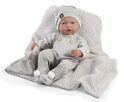 Guca 961 LIAM - realistická bábika bábätko so zvukmi a mäkkým látkovým telom - 38 cm