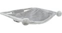 Amaca - letto da fissare alla parete, 42 x 41 cm, grigio