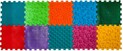 Ortek Masážna ortopedická podložka Puzzle "Mix" 10 prvkov