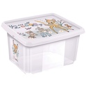 Úložný box s vekom 36l "Bambi", Transparent