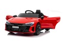 Elektrické autíčko Audi RS E-tron GT 12V, červené, široké jednomiestne sedadlo, 2,4 GHz di
