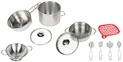 Set metalnih posuda sa priborom 11 dijelova