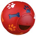 Trixie plastična igrača z žogico za posladke, vzorec šape/kosti 7 cm