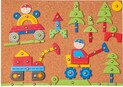Woody Board mit Nagelformen - Autos