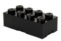 LEGO® box na desiatu 8 - čierna  100 x 200 x 75 mm