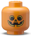 Cabeza de almacenamiento LEGO (mini) - calabaza