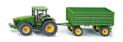 SIKU Farmer - Traktor John Deere z vlečno napravo, 1:50