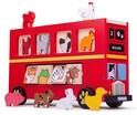 Bigjigs Toys Drevený autobus so zvieratkami