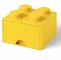 LEGO® Aufbewahrungsbox 4 - mit Schublade gelb 250 x 250 x 180 mm