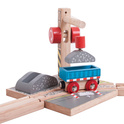Bigjigs Schienenkran mit Kies