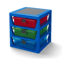 Organizer LEGO® con tre cassetti - blu