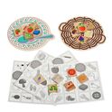 Lucy &amp; Leo 176 "Commestibile - immangiabile" - Playset in legno da 56 pezzi con sagome