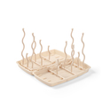 BABYONO Soporte para secado de biberones y chupetes beige