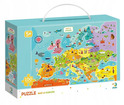 Puzzle 64x46cm mappa d'Europa 100 pezzi
