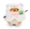 NICI peluche MyMochi Chien Hiro 8cm en costume d'ours polaire et bubble tea, set cadeau bal