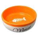 Bol Magic Cat en céramique blanc/orange Meow 13,4x4cm, 170ml