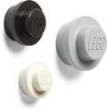 Appendiabiti da parete LEGO®, 3 pezzi - bianco, nero, grigio