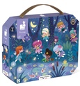 Janod Puzzle în valiză Zânele nocturne 36 buc