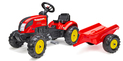 Falk pedalni traktor 2058L Country Farmer s prikolico - rdeč