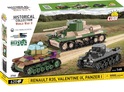 Cobi 3 tancuri: Panzer I, Valentine IX, Renault R, 1:35, Muzeul Tancurilor, Les Blindes in Sau