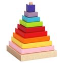 CUBIKA 13357 Farebná pyramída - drevená skladačka 9 dielov