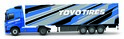 Bburago 1:43 Volvo FH16 Globetrotter 750 XXL / Anhänger - Toyo Tires