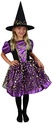 Disfraz infantil de bruja morado-negro (M) e-obal
