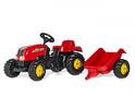 Rollytoys Rolly Kid Trettraktor mit Abstellgleis - rot