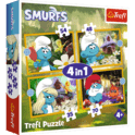 Trefl Puzzle 4v1 Leben im Schlumpfdorf