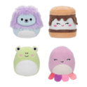 SQUISHMALLOWS Micromallows 4Pack - Žaba, Chobotnica, Lev, S'more