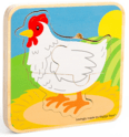 Bigjigs Toys Puzzle Il ciclo di vita di un pollo