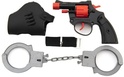 Pistola a capsule 8 colpi plastica 13cm con fondina con manette
