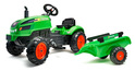 Falk Šliapací traktor 2048AB X-Tractor s vlečkou a otváracou kapotou - zelený