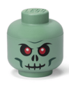 Cabeza de almacenamiento LEGO® (tamaño S) - esqueleto verde