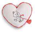 Cuscino NICI Gatto "Cuore" 26x22cm VERDE