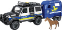 CITY SERVICE CAR - 1:14 - Policijski avto s prikolico in konjem (z zvokom in lučmi)