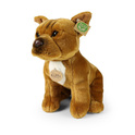 Cane di peluche Staffordshire Bull Terrier marrone seduto, 30 cm ECO-FRIENDLY