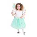 Costum copii fusta tutu zana verde cu ciocan si aripi e-packaging