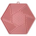 Covoraș de linge Epic Pet Lick&amp;Snack hexagonal roz deschis 17x15cm